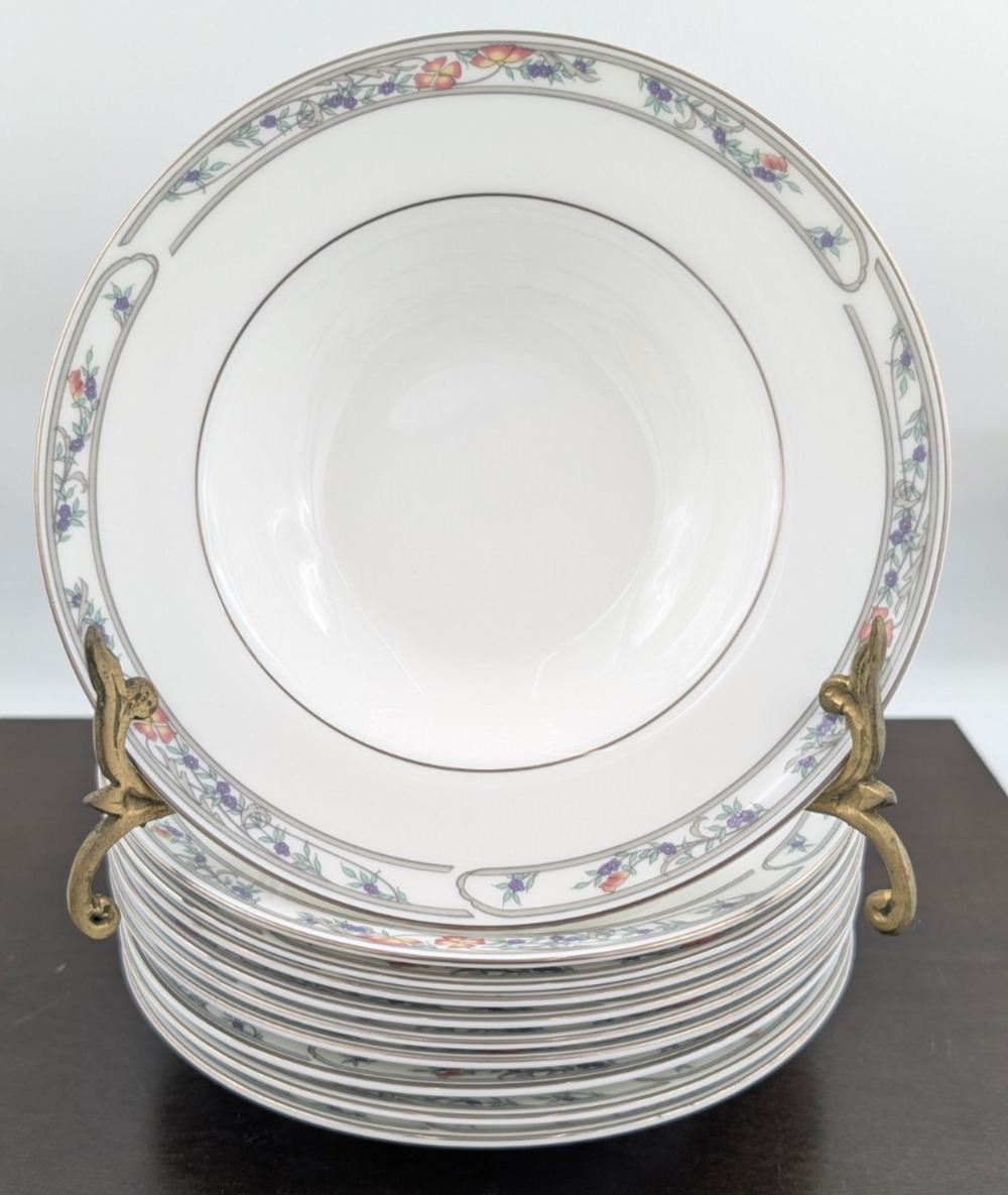 Royal Doulton Arlington Rimmed Soup Bowl Set of 10 Bowls 8" H5180